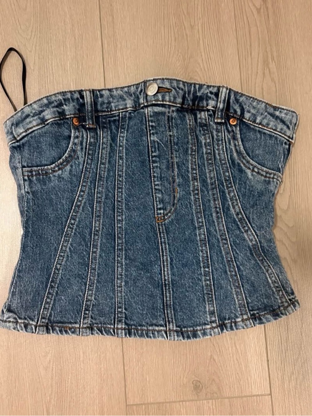H&M Denim Corset Top - Blue Jean Bustier